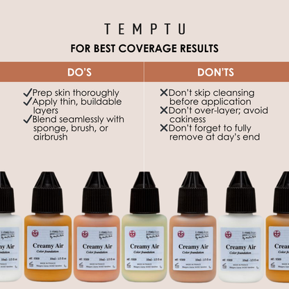 TEMPTU x MaqPro Creamy Air Corrective Makeup &amp; Tattoo Cover Set