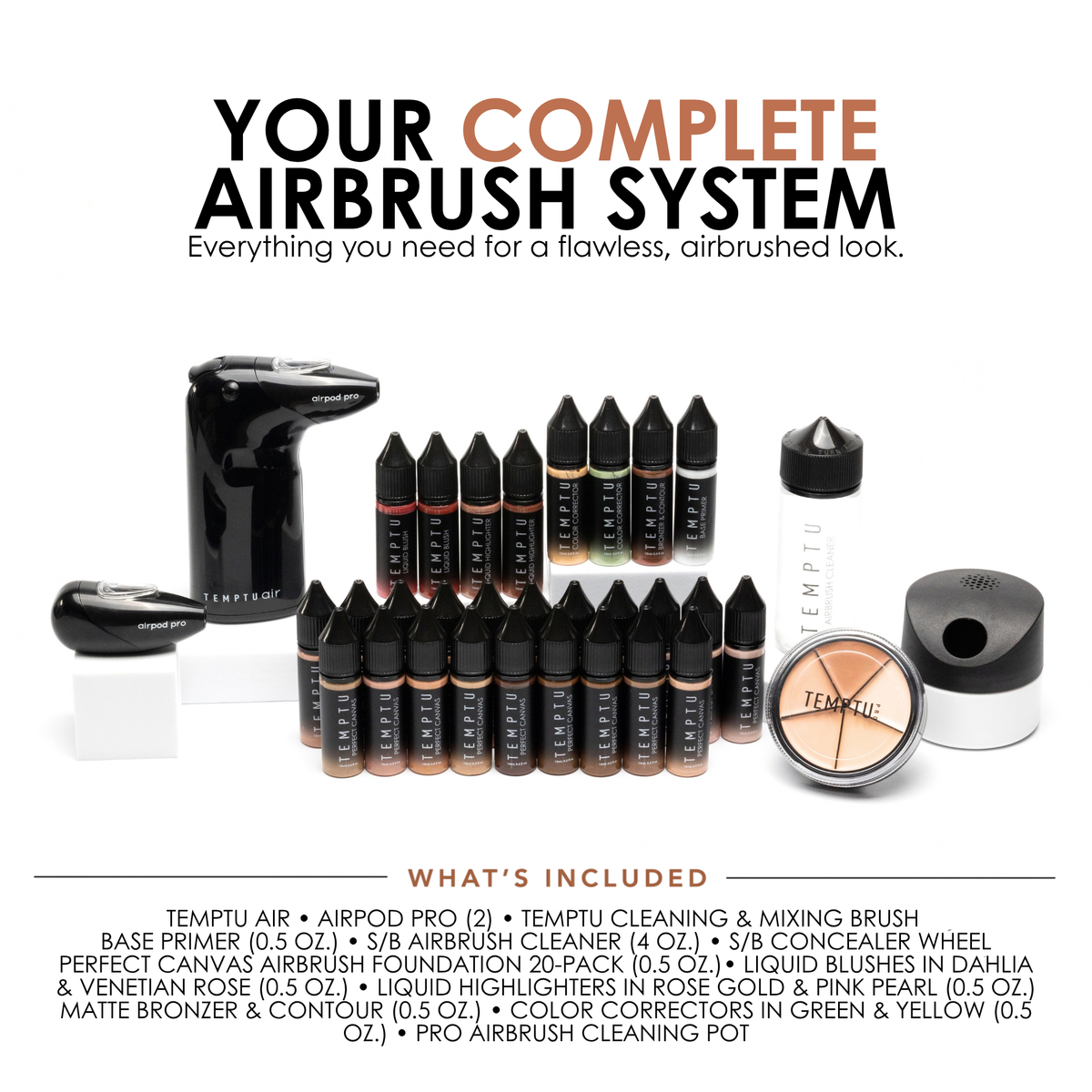 TEMPTU Air Perfect Canvas Deluxe Airbrush Kit