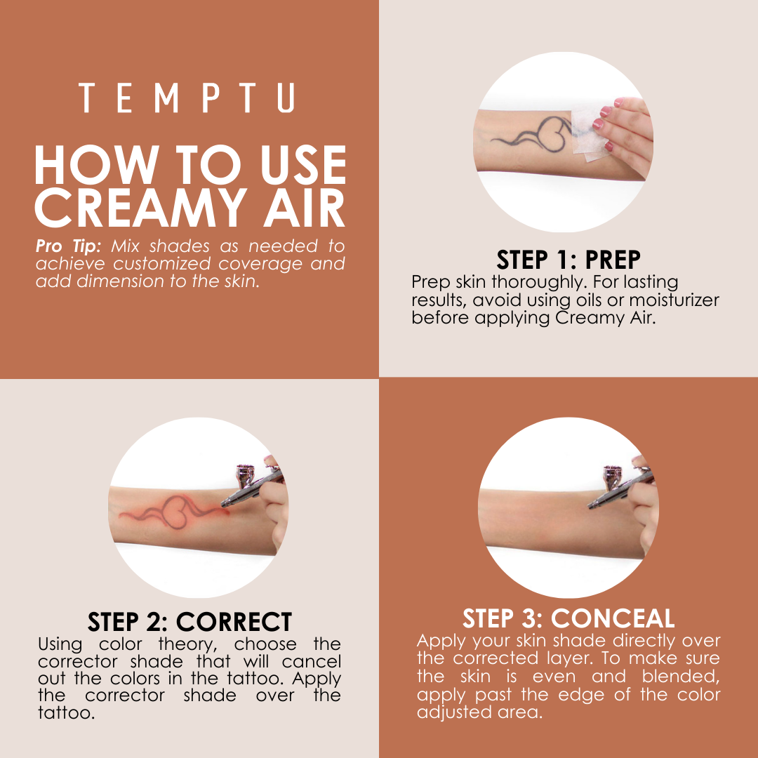 TEMPTU x MaqPro Creamy Air Corrective Makeup &amp; Tattoo Cover Set