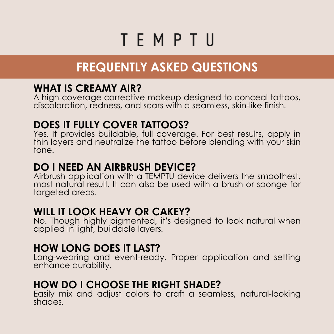TEMPTU x MaqPro Creamy Air Corrective Makeup &amp; Tattoo Cover Set