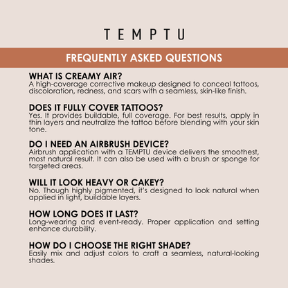 TEMPTU x MaqPro Creamy Air Corrective Makeup &amp; Tattoo Cover Set
