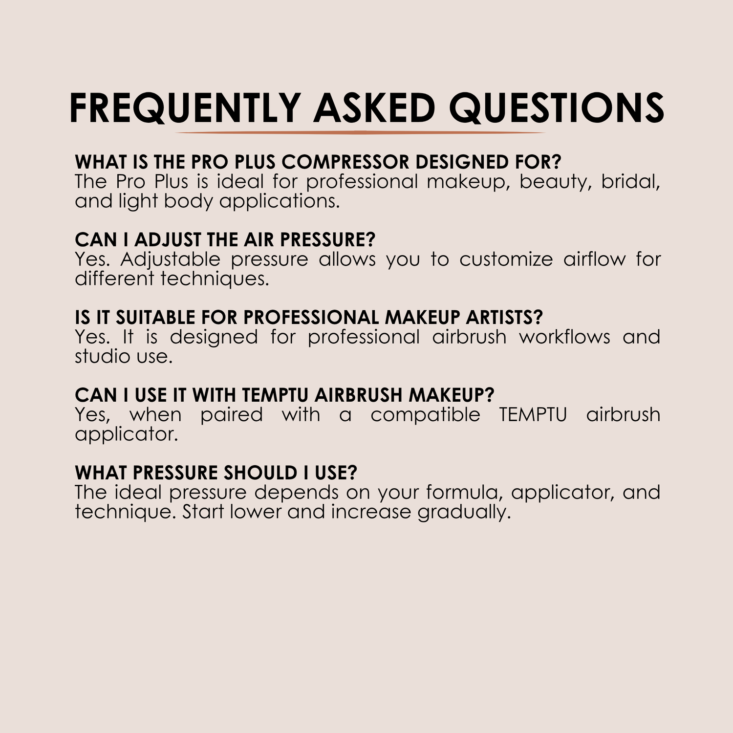 TEMPTU Pro Plus Airbrush Compressor