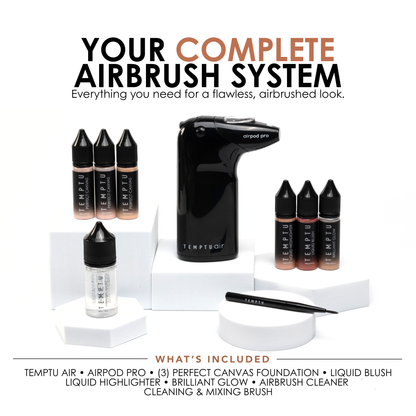 TEMPTU Air Perfect Canvas Photo Finish Airbrush Kit