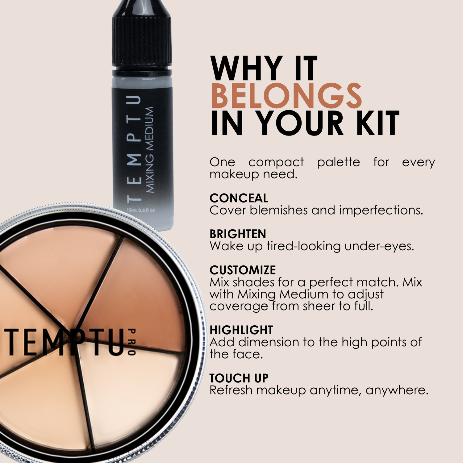 TEMPTU Air S/B Deluxe Airbrush Kit
