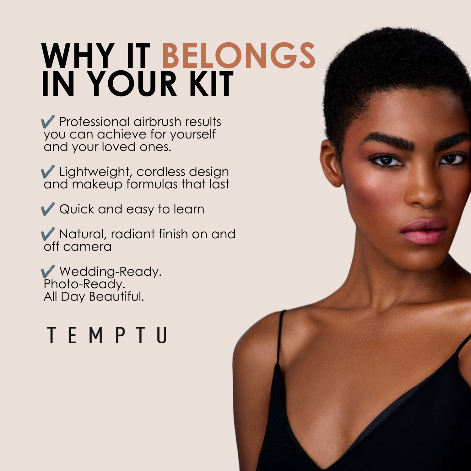 TEMPTU Air Perfect Canvas Photo Finish Airbrush Kit
