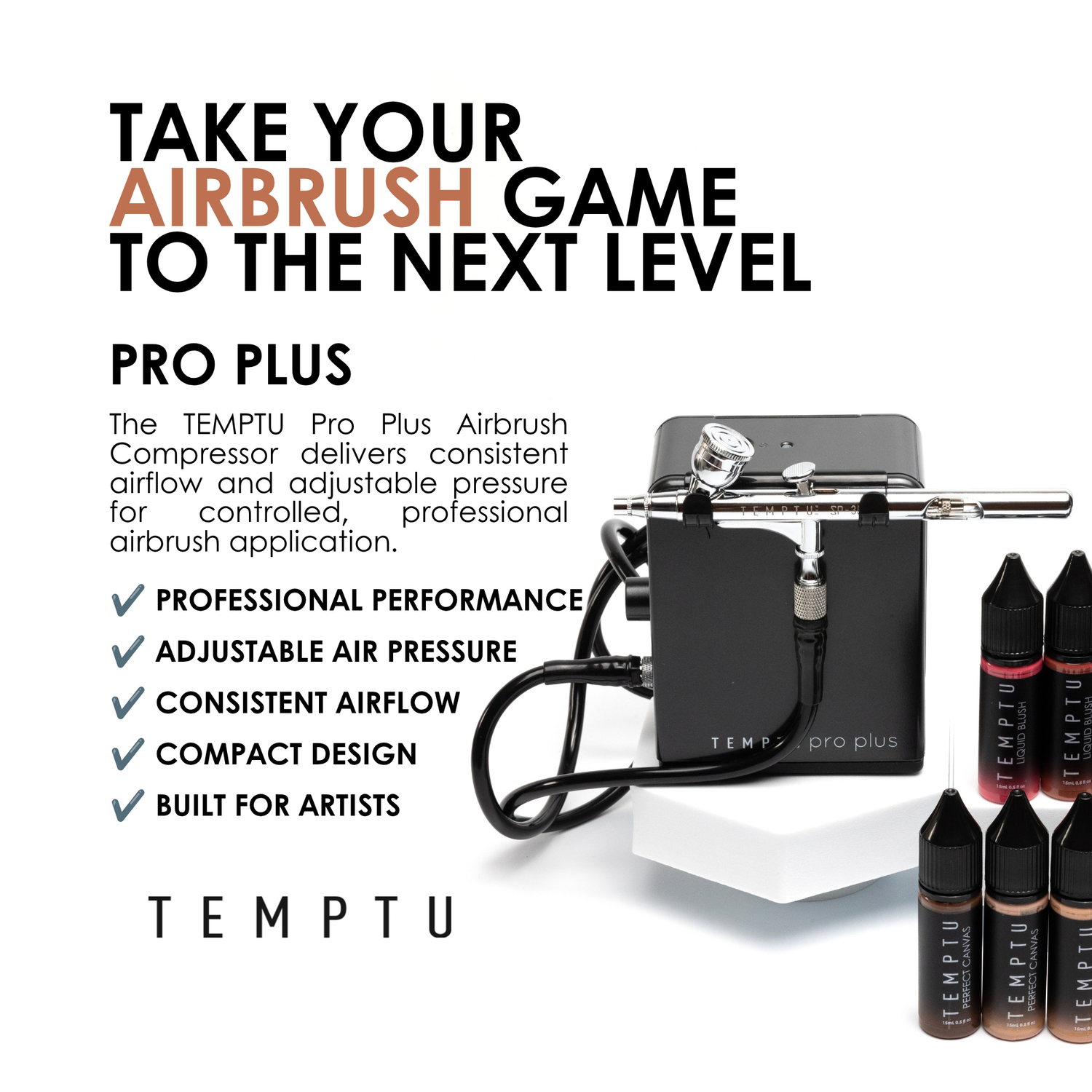 Pro Plus S/B Deluxe Airbrush Kit