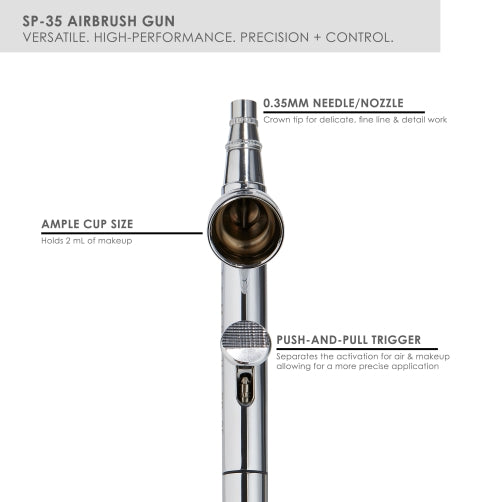 SP-35 Dual Action Airbrush Makeup Gun for Precision Application